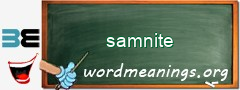 WordMeaning blackboard for samnite